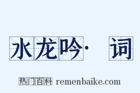 水龙吟·词是什么意思的图片